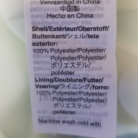 J. Crew Green  White Leaf Pattern Scallop Hem   Lined Drape Split Back Top XXS - Picture 7 of 7